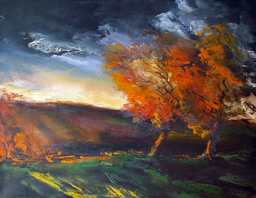 Paysage d'automne, ciel d'orage - Maurice de Vlaminck
