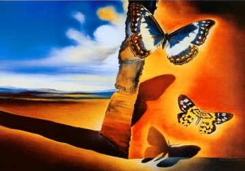 Le paysage aux papillons, Dali, 1956