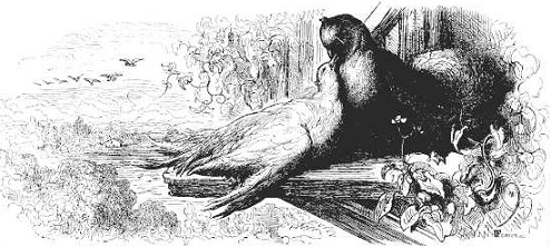 Les deux Pigeons - Jean de la Fontaine - Illustration de Gustave Doré